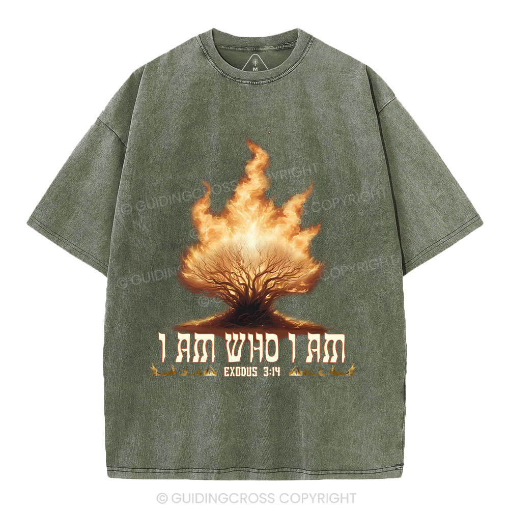 I Am Who I Am Christian Washed T-Shirt