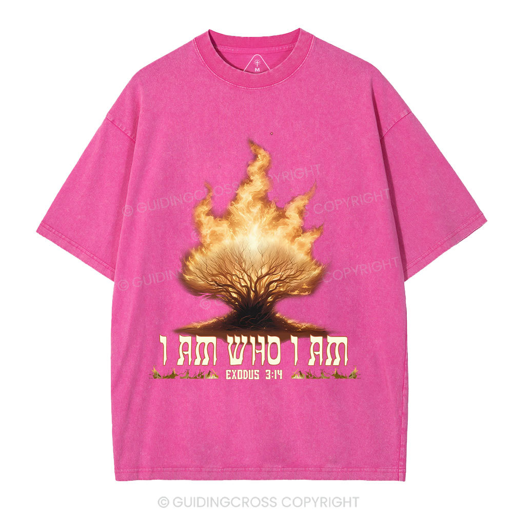 I Am Who I Am Christian Washed T-Shirt