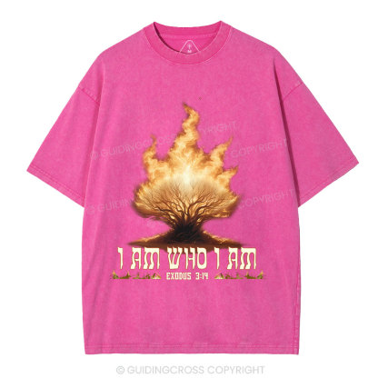 I Am Who I Am Christian Washed T-Shirt