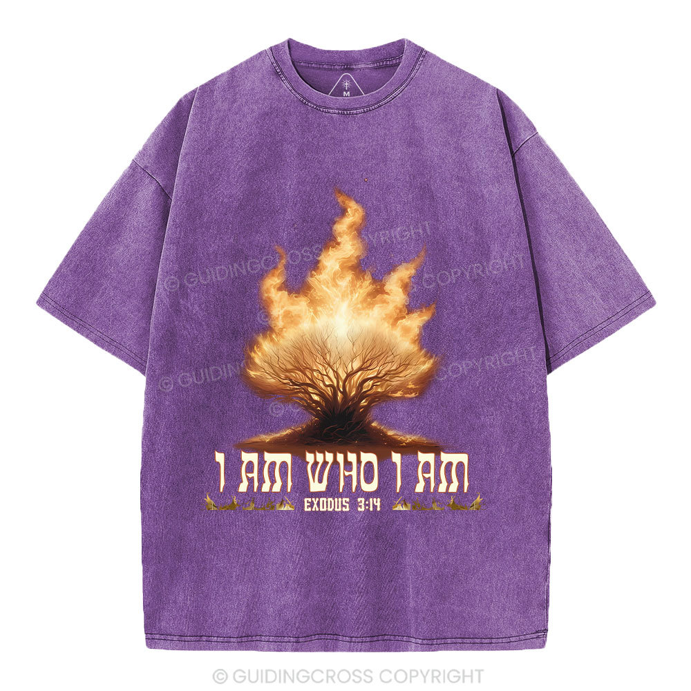 I Am Who I Am Christian Washed T-Shirt