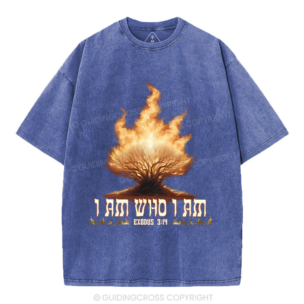 I Am Who I Am Christian Washed T-Shirt