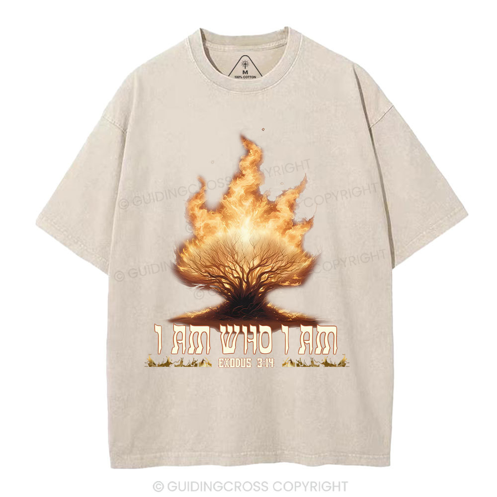 I Am Who I Am Christian Washed T-Shirt