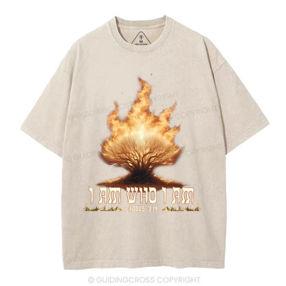 I Am Who I Am Christian Washed T-Shirt