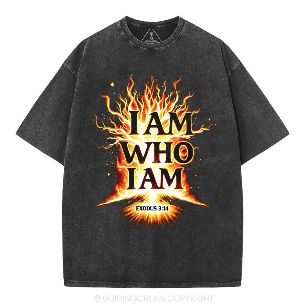 I Am Who I Am Christian Washed T-Shirt
