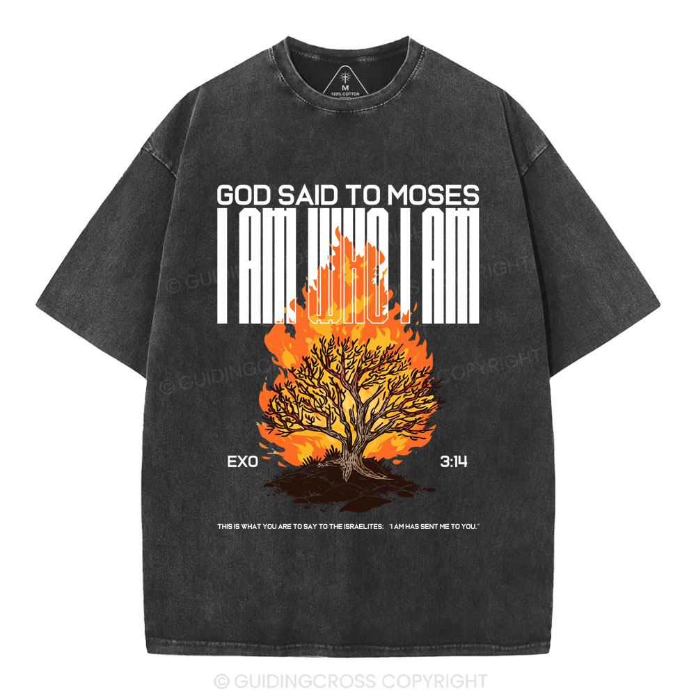 I Am Who I Am Christian Washed T-Shirt