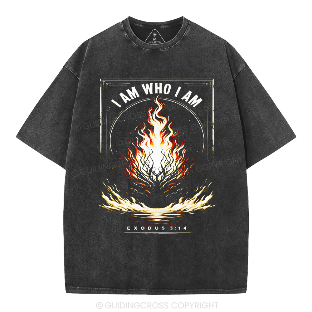 I Am Who I Am Christian Washed T-Shirt