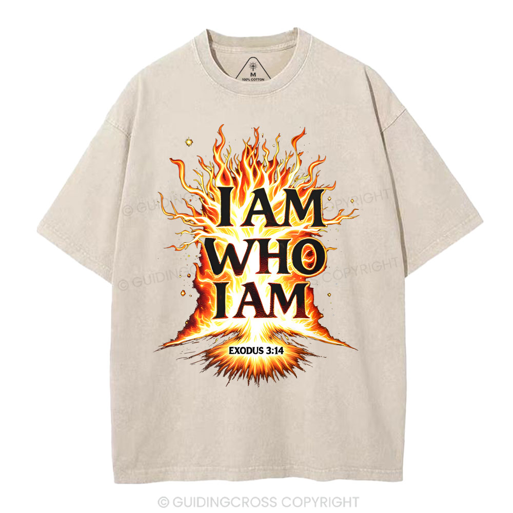 I Am Who I Am Christian Washed T-Shirt