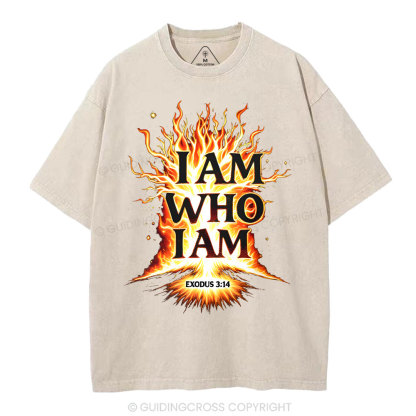 I Am Who I Am Christian Washed T-Shirt