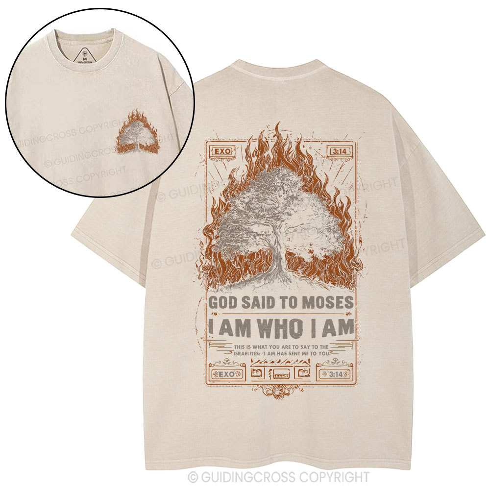 I Am Who I Am Christian Washed T-Shirt