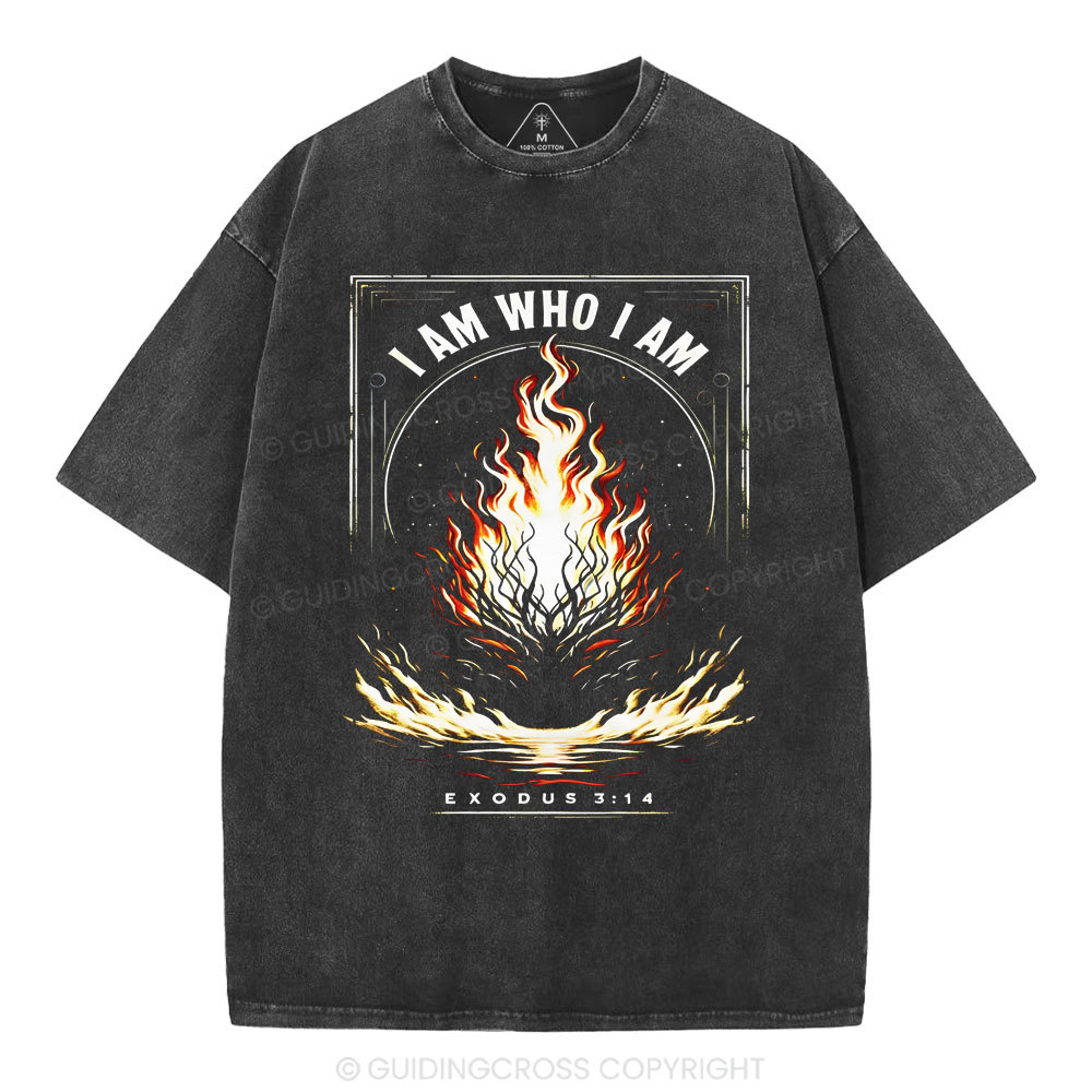 I Am Who I Am Christian Washed T-Shirt