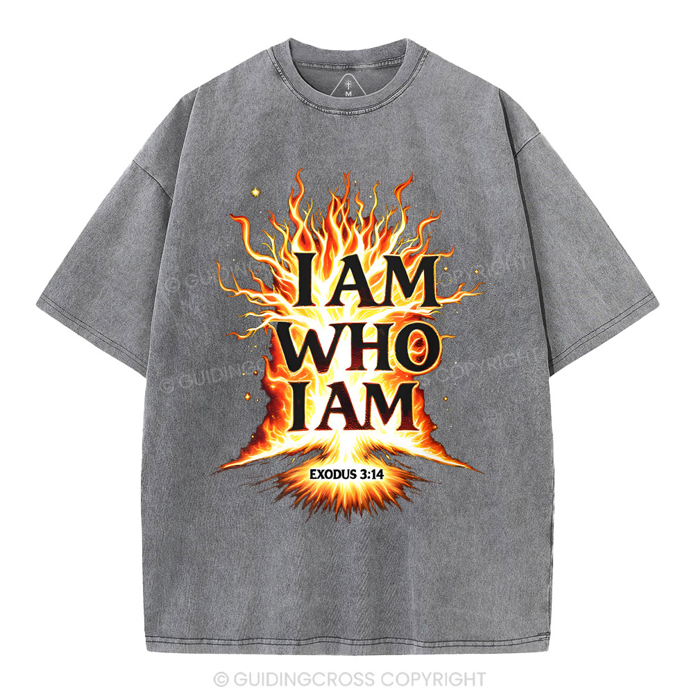 I Am Who I Am Christian Washed T-Shirt