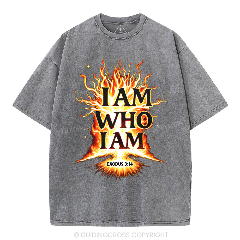 I Am Who I Am Christian Washed T-Shirt