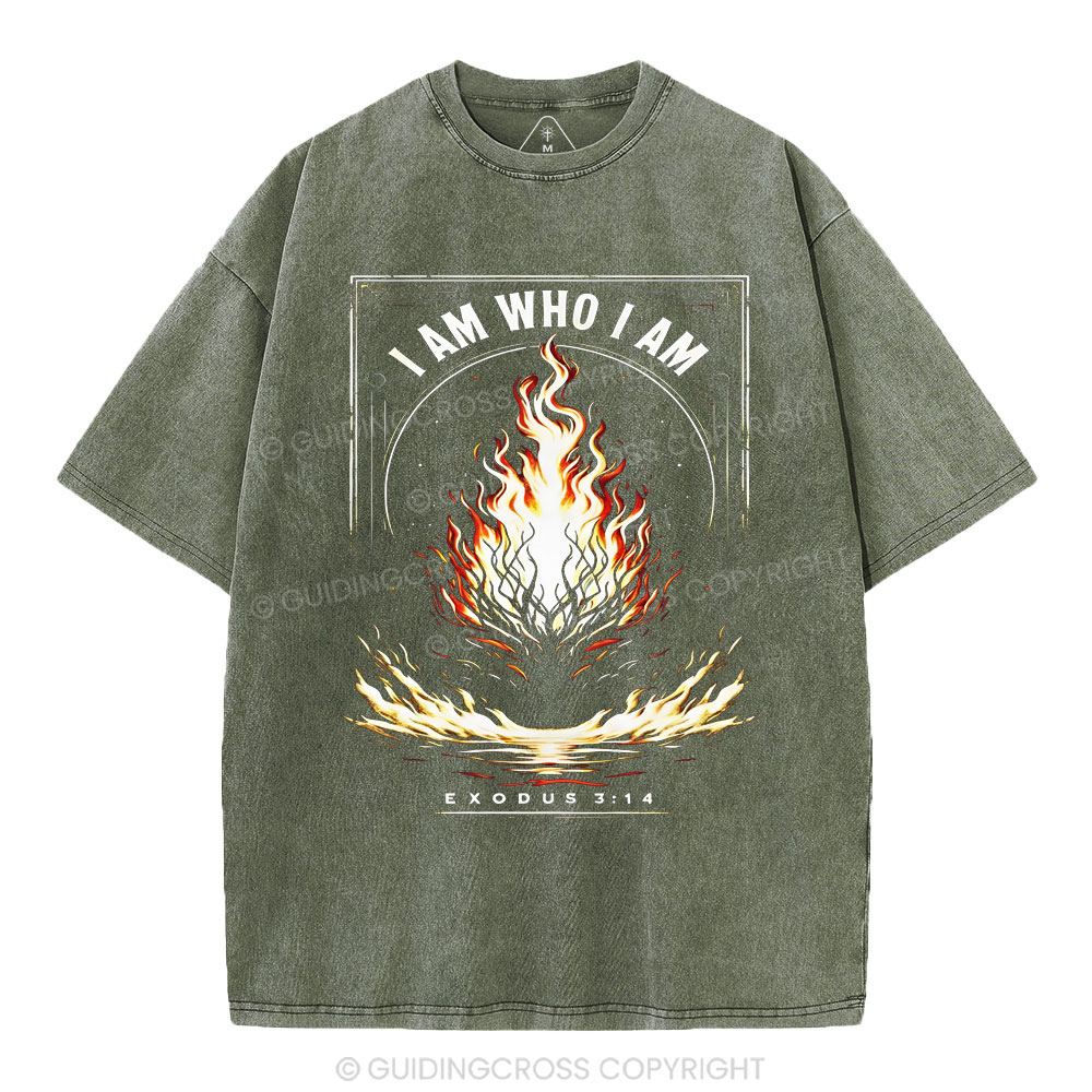 I Am Who I Am Christian Washed T-Shirt