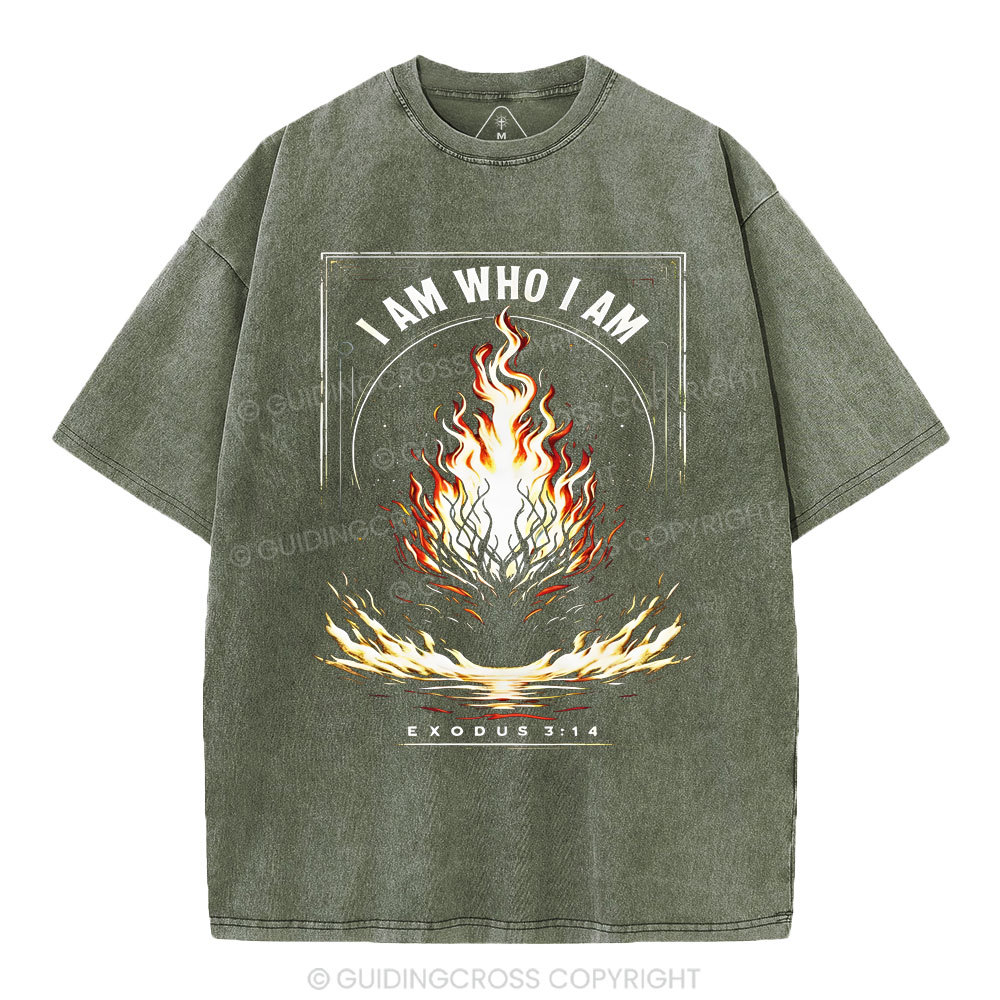 I Am Who I Am Christian Washed T-Shirt