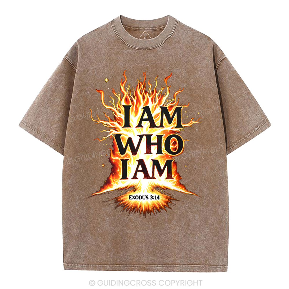 I Am Who I Am Christian Washed T-Shirt