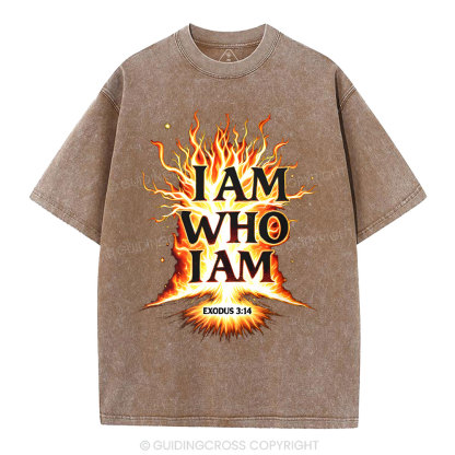 I Am Who I Am Christian Washed T-Shirt