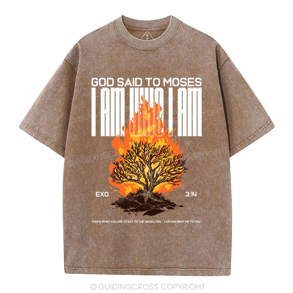 I Am Who I Am Christian Washed T-Shirt