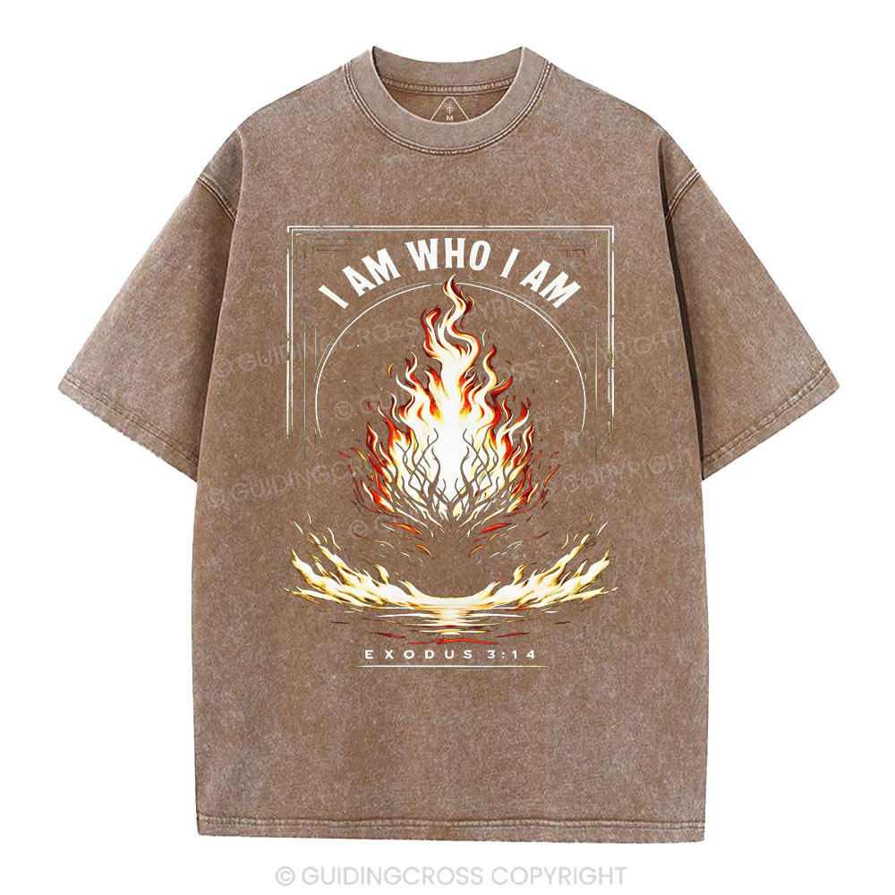 I Am Who I Am Christian Washed T-Shirt