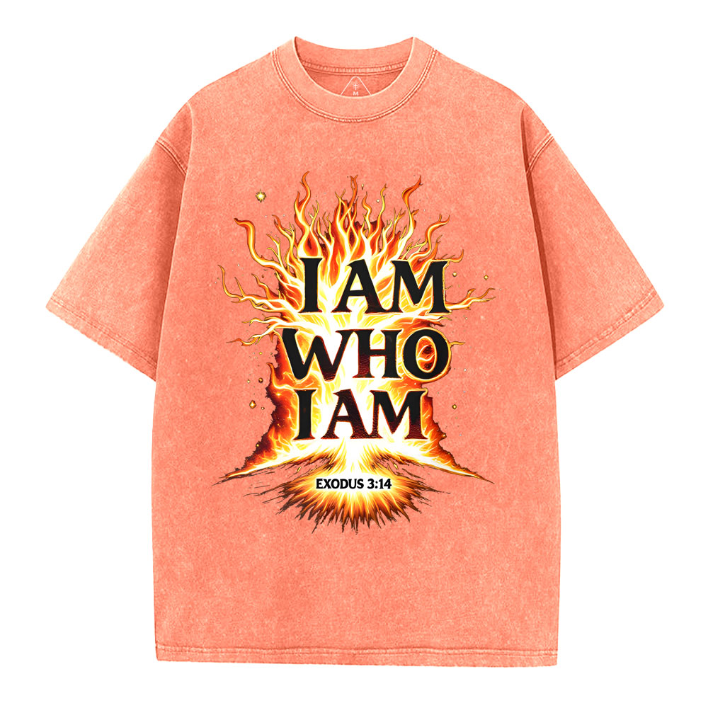 I Am Who I Am Christian Washed T-Shirt