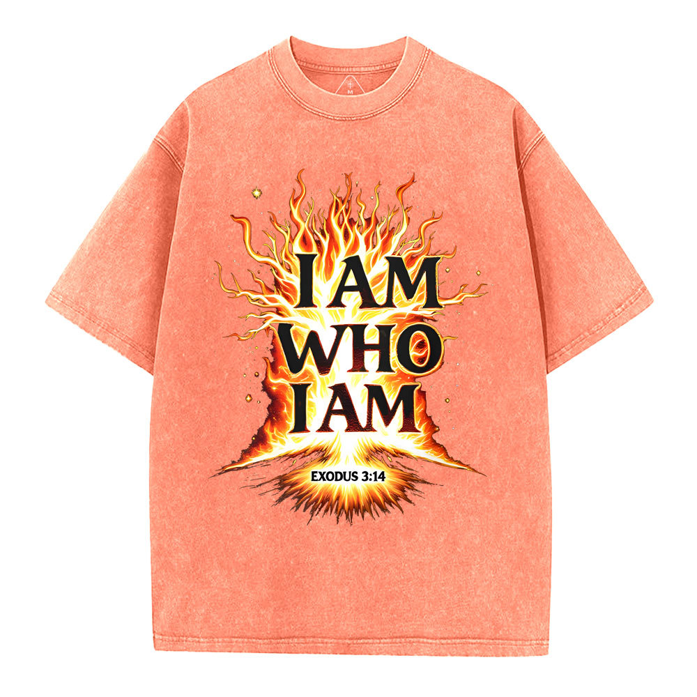 I Am Who I Am Christian Washed T-Shirt