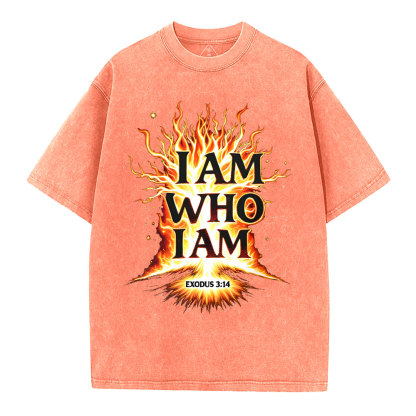 I Am Who I Am Christian Washed T-Shirt