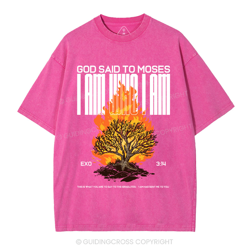 I Am Who I Am Christian Washed T-Shirt