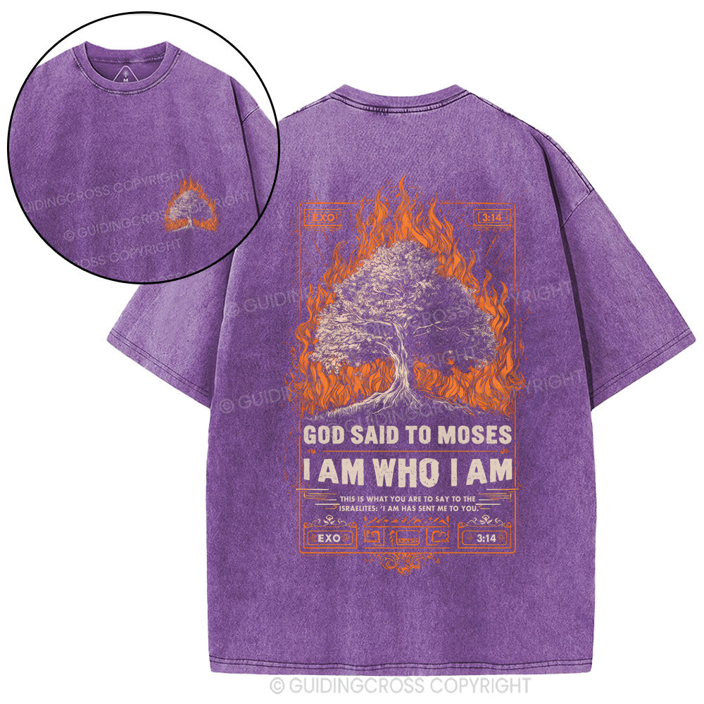 I Am Who I Am Christian Washed T-Shirt