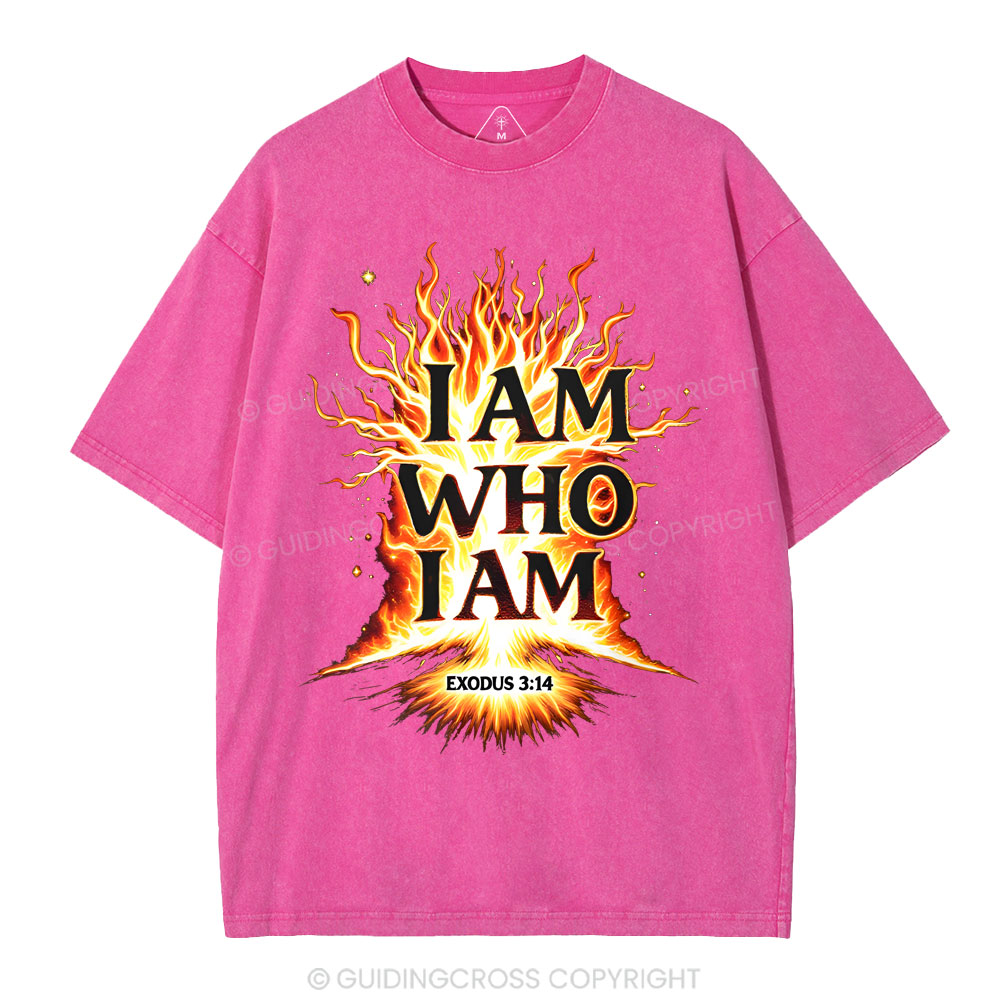 I Am Who I Am Christian Washed T-Shirt