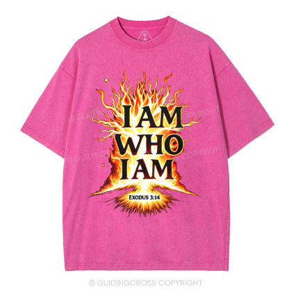 I Am Who I Am Christian Washed T-Shirt
