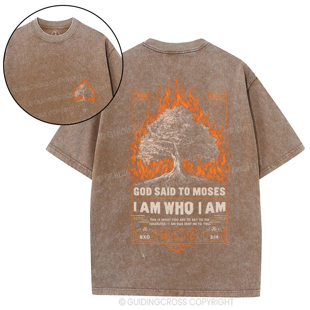 I Am Who I Am Christian Washed T-Shirt
