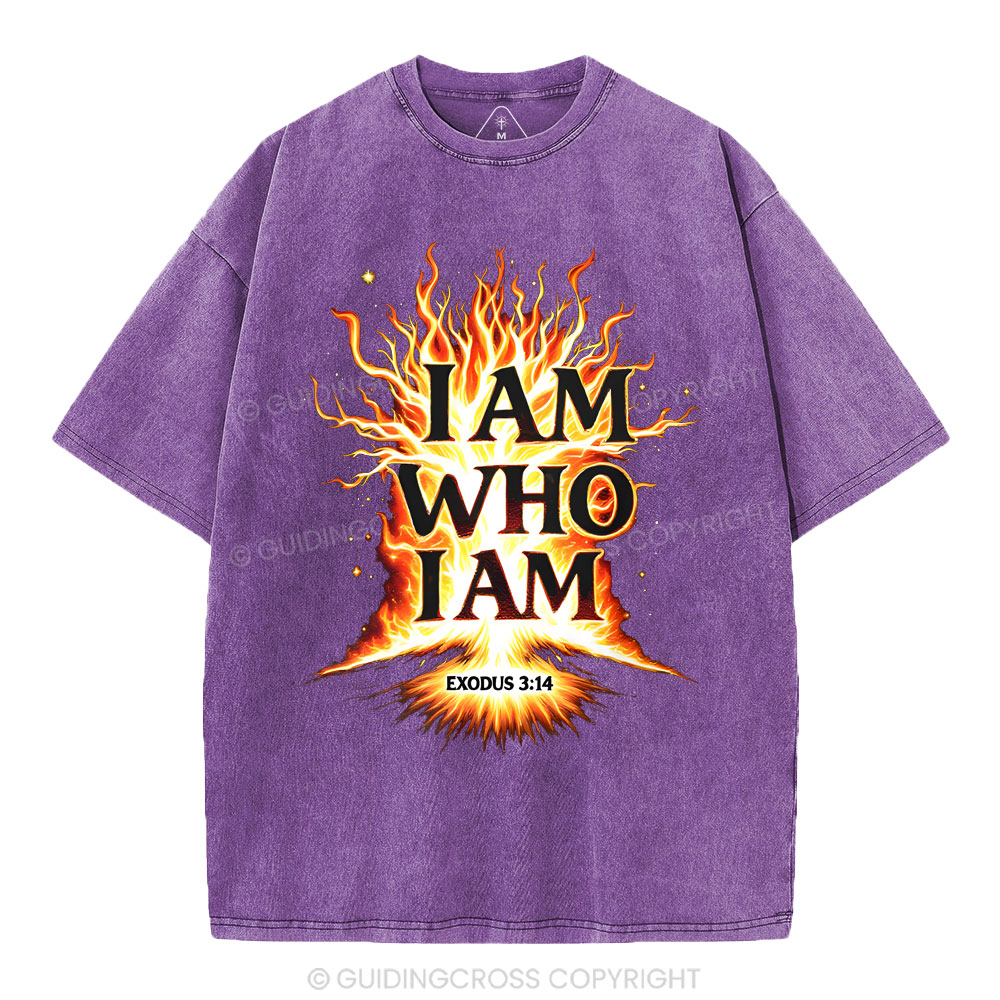 I Am Who I Am Christian Washed T-Shirt