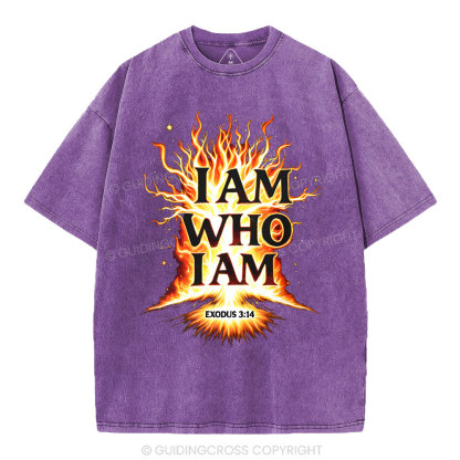 I Am Who I Am Christian Washed T-Shirt