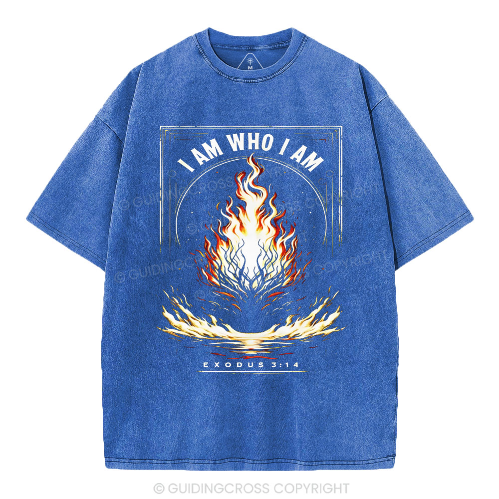 I Am Who I Am Christian Washed T-Shirt