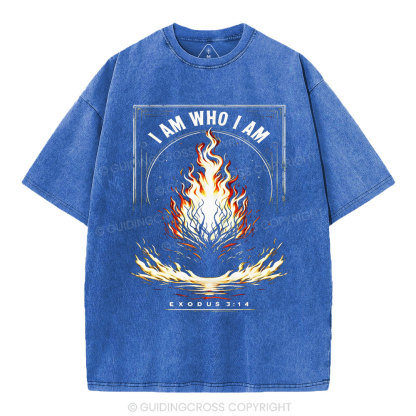 I Am Who I Am Christian Washed T-Shirt