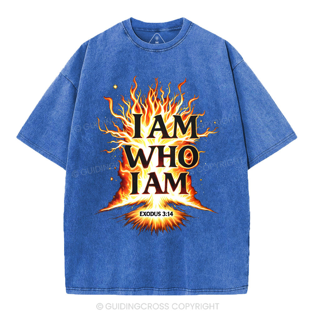 I Am Who I Am Christian Washed T-Shirt