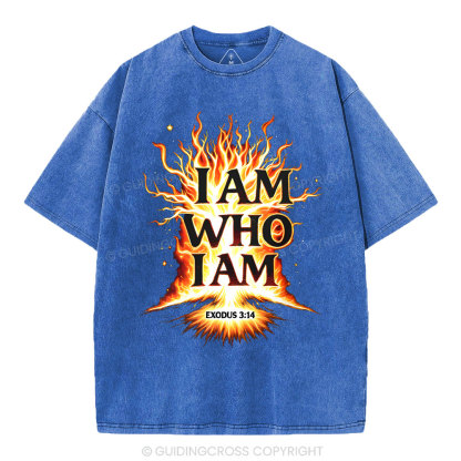 I Am Who I Am Christian Washed T-Shirt