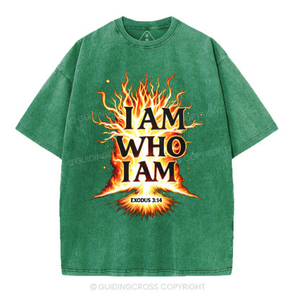 I Am Who I Am Christian Washed T-Shirt