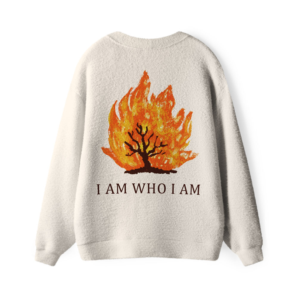 I Am Who I Am Furry Christian Lightweight Cardigan