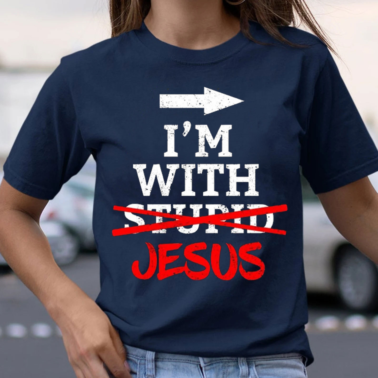 I Am With Jesus Christian T-Shirt