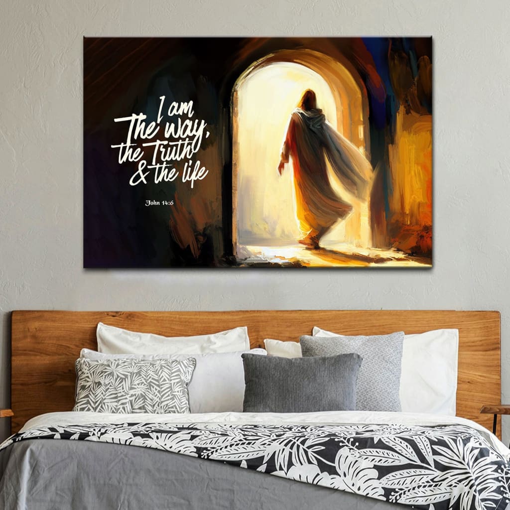 I Am The Way The Truth And The Life John 14:6 Christian Canvas Wall Art