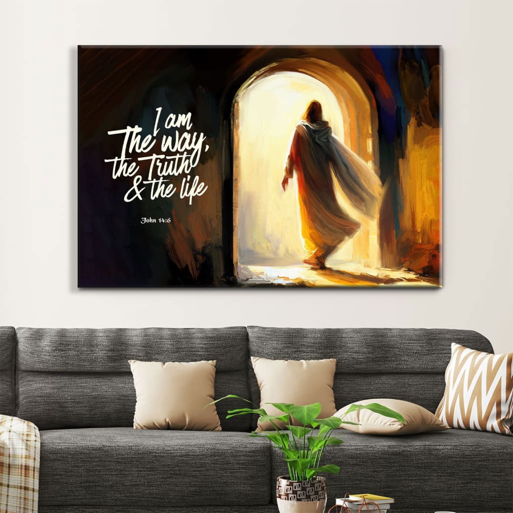 I Am The Way The Truth And The Life John 14:6 Christian Canvas Wall Art