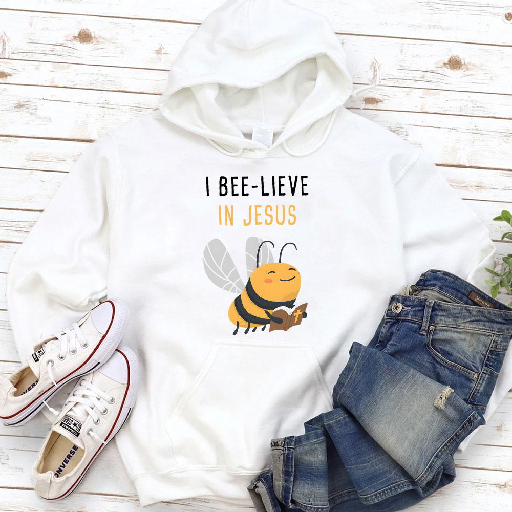 I Bee-lieve In Jesus Christian Hoodie