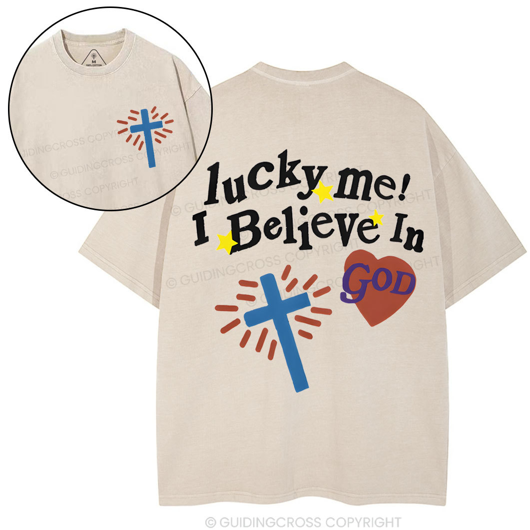 I Believe In God Chirstian Washed T-Shirt