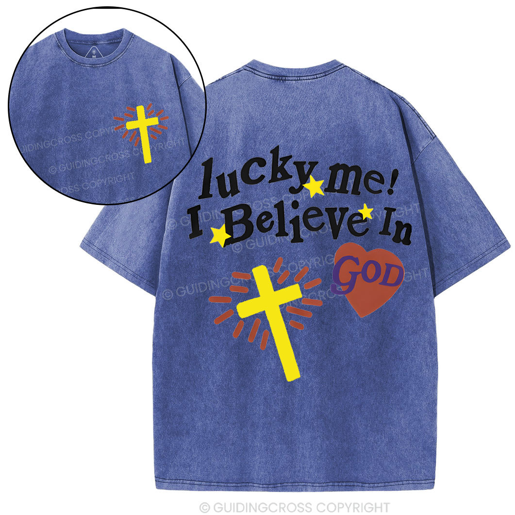 I Believe In God Chirstian Washed T-Shirt