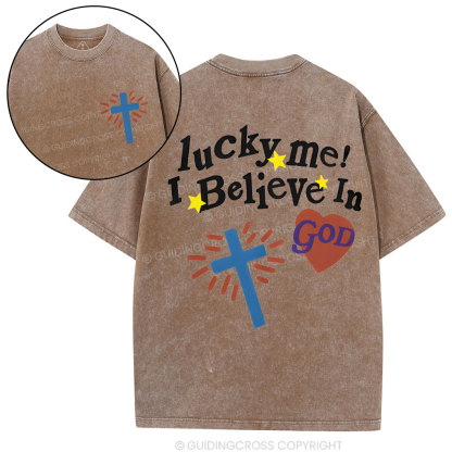 I Believe In God Chirstian Washed T-Shirt