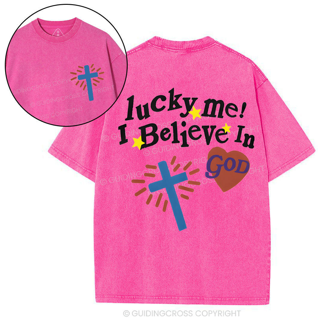I Believe In God Chirstian Washed T-Shirt