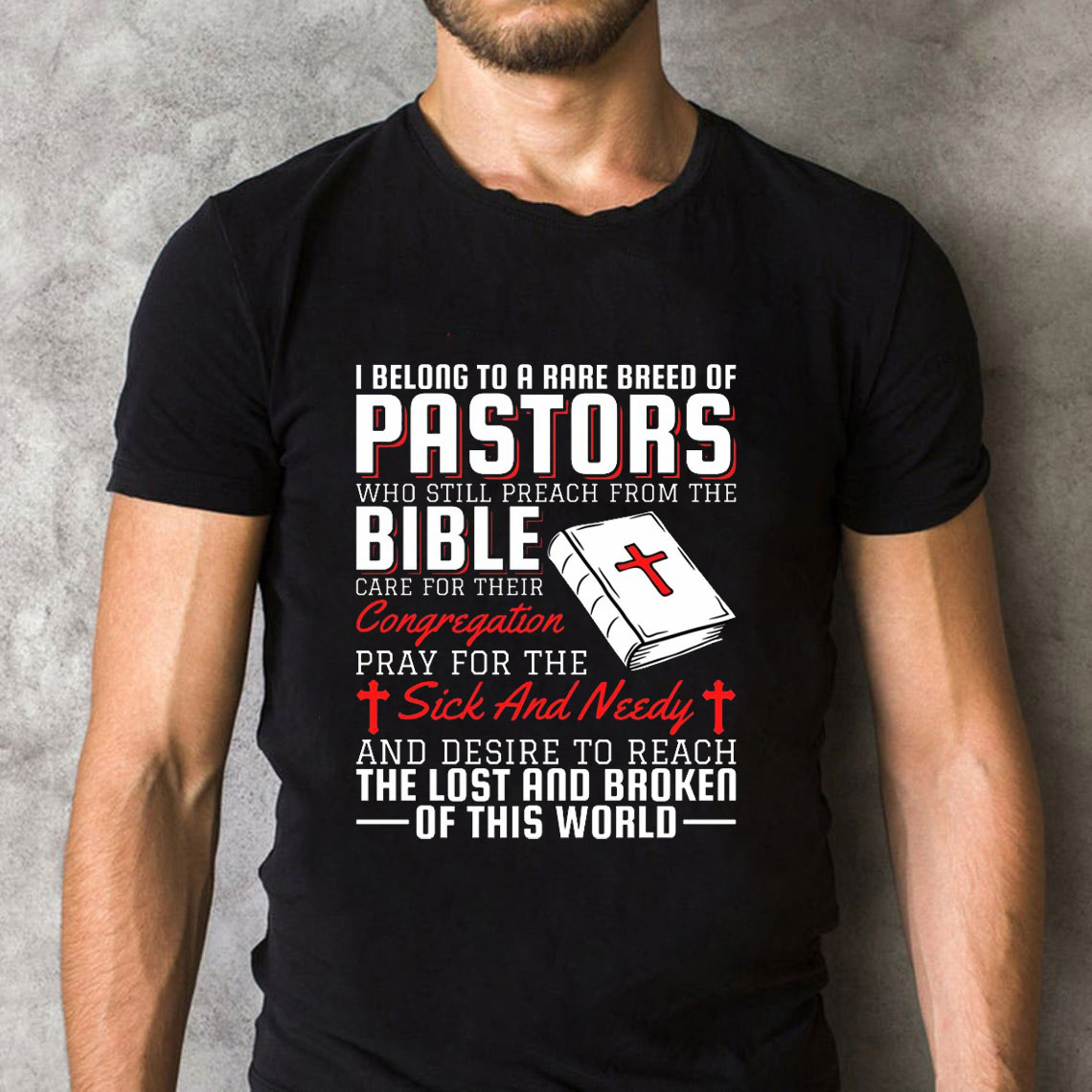 I Belong To A Rare Breed Of Pastors Christian T-Shirt