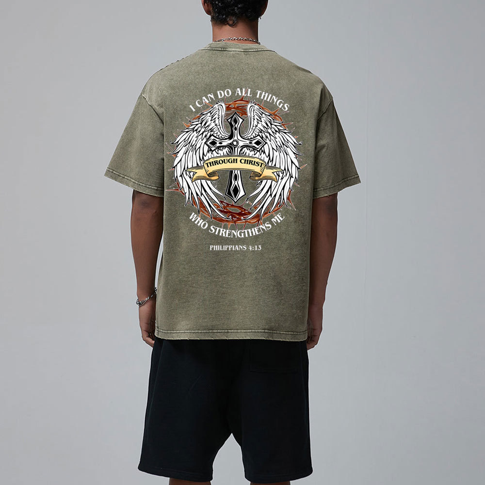 I Can Do All Thind Christian Washed T-Shirt