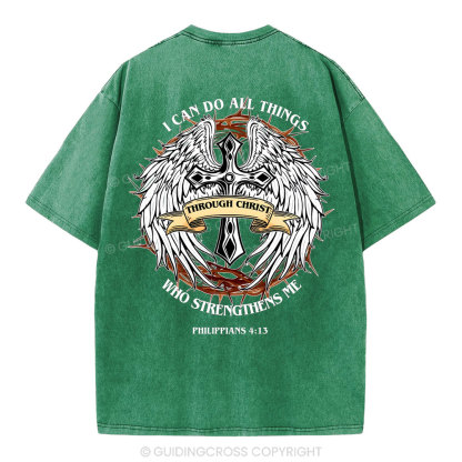 I Can Do All Thind Christian Washed T-Shirt