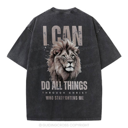 I Can Do All Thing Christian Washed T-Shirt